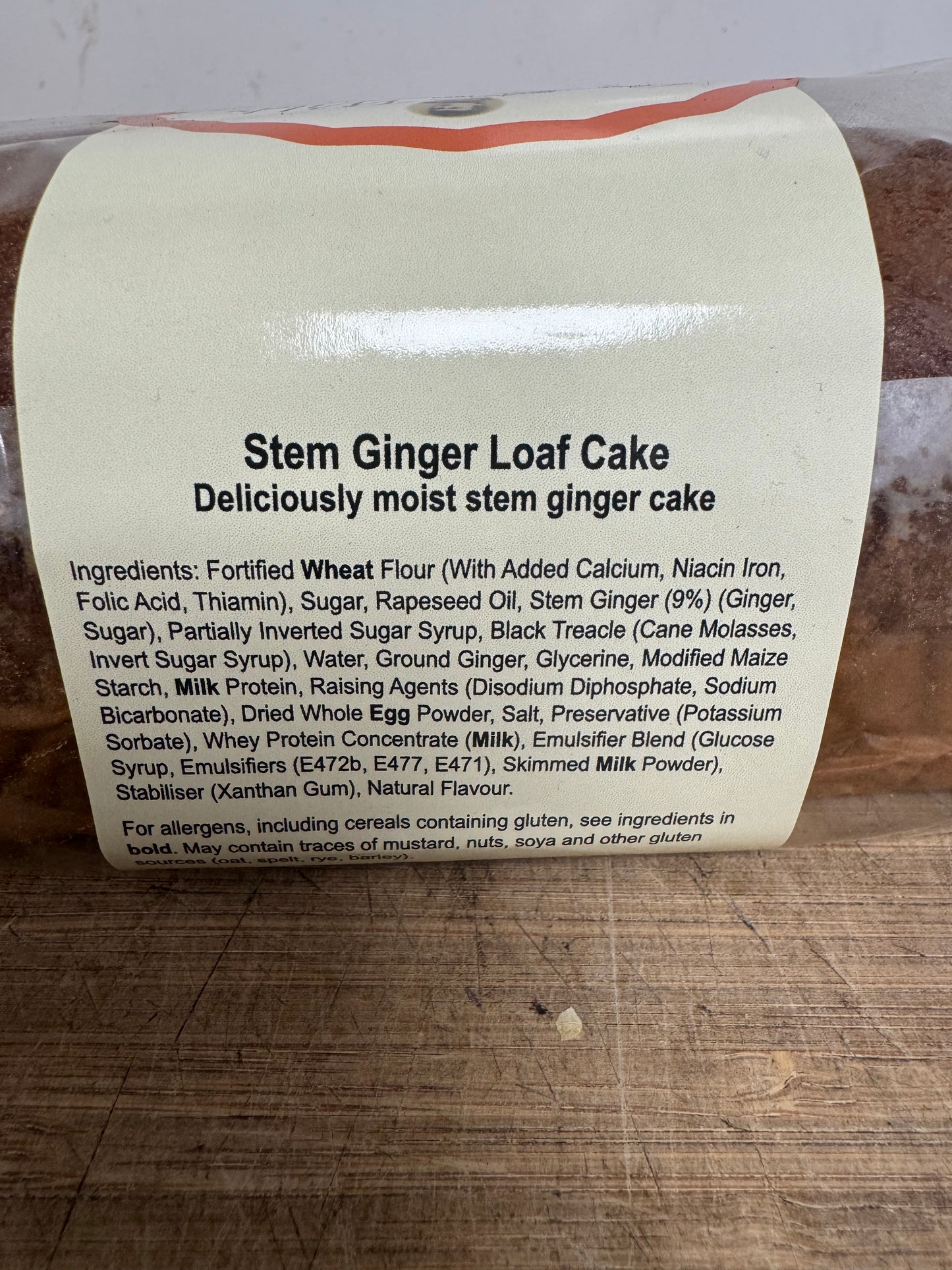 Stem ginger loaf cake