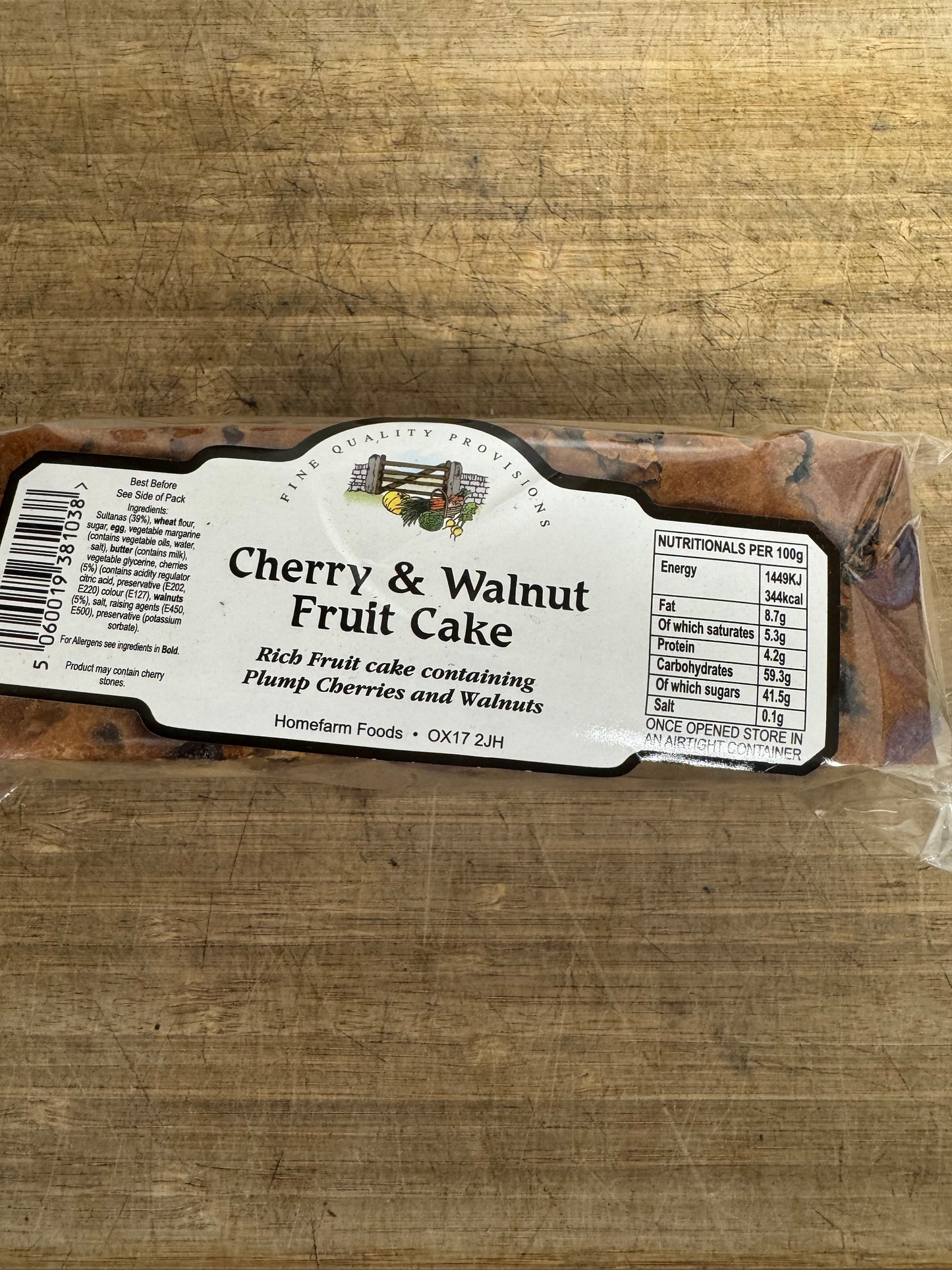 Cherry and Walnut Fruit Cake